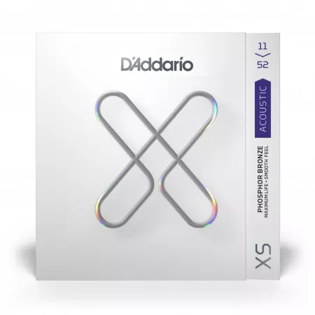 XS Комплект струн для акустической гитары, фосфорная бронза, 11-52, D'Addario, XSAPB1152