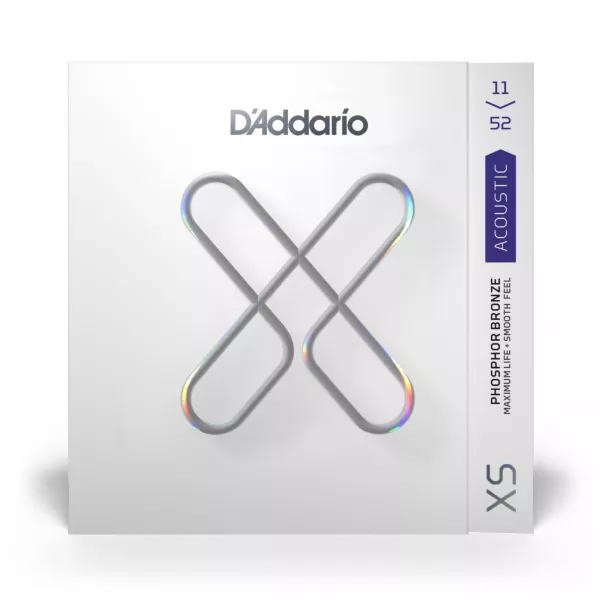 XS Комплект струн для акустической гитары, фосфорная бронза, 11-52, D'Addario, XSAPB1152  рис.2 