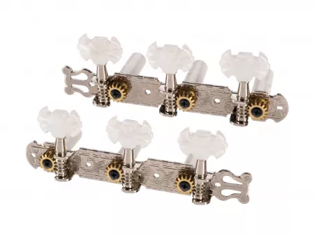 Колки для классической гитары, на планке, никель, Paxphil, JC-79-3+3-CR