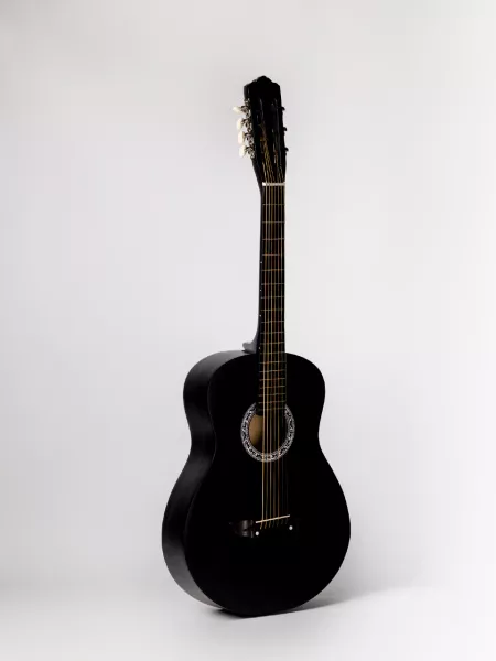 Акустическая гитара, 7-струнная, черная, АККОРД, ACD-40-A-54-BK  рис.2 
