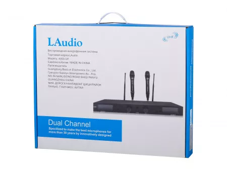 Беспроводная микрофонная система, 2 ручных передатчика, LAudio, 4000-UF