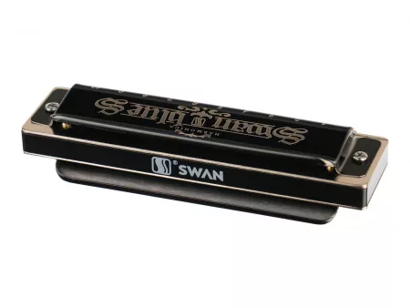 Губная гармошка диатоническая, Swan, SW1020H-BK