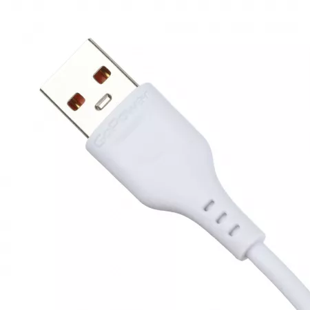 Кабель GP01T-2M USB (m)-Type-C (m) 2.0м 2.1A, белый, GoPower, 00-00022774
