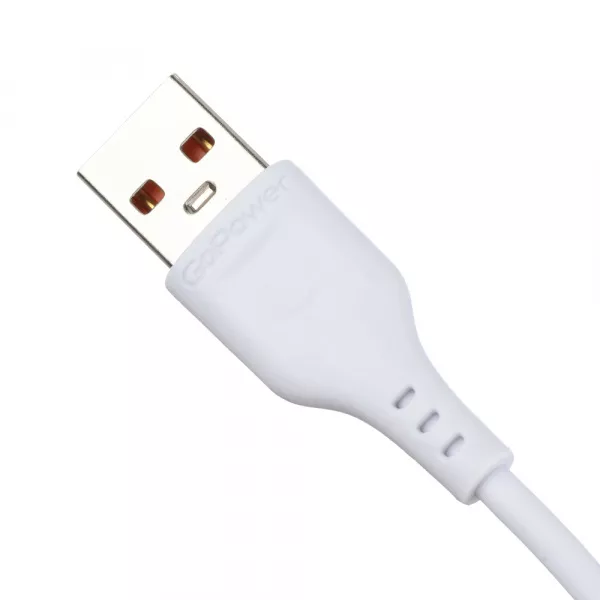 Кабель GP01T-2M USB (m)-Type-C (m) 2.0м 2.1A, белый, GoPower, 00-00022774  рис.2 