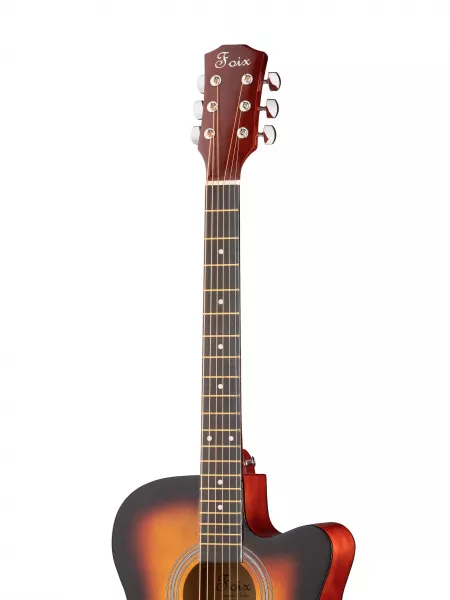 Акустическая гитара, с вырезом, санберст, Foix, FFG-4001C-SB  рис.2 