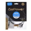 Кабель AUX 3.5мм (m)- 3.5мм (m), 1.0м, TPE черный, в пакете, GoPower, 00-00027478