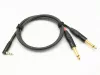 Кабель 3,5R-2Jack угловой, 1м, ZZcable, G56-3,5R-2J-0100-0