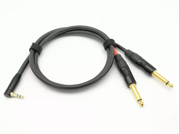 Кабель 3,5R-2Jack угловой, 1м, ZZcable, G56-3,5R-2J-0100-0  рис.2 