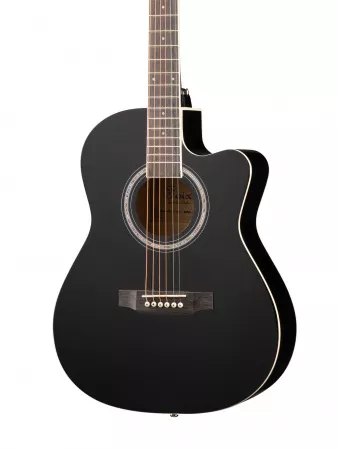 Акустическая гитара, с вырезом, черная, Foix, FFG-3039-BK