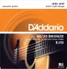 EJ10 BRONZE 80/20 Струны для акустической гитары бронза Light 10-47 D`Addario