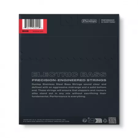 Комплект струн для бас-гитары, нерж.сталь, Medium, 45-105, Dunlop, DBS45105