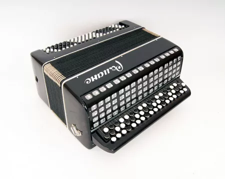 C9-BLACK Баян «Романс» 55х100-II, черный, Шуйская гармонь
