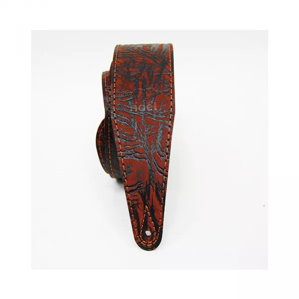 Leather Tigina Ремень для гитары, кожаный, 7 см, цвет Корица, Fidel, FL8018LT  рис.2 