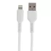 Кабель GP21L USB (m)-Lightning (m) 2.4A силикон белый, GoPower, 00-00028368