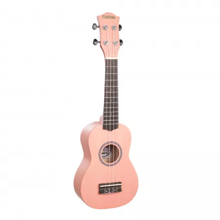 Linden Series Укулеле сопрано, с чехлом, розовый, Cascha, HH-3968