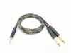 Кабель аудио 3.5-2х6.3мм, 1.25м, в оплетке, ZZcable, G46-3,5-2J-0125-Z
