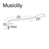 Рычаг тремоло Strat Style, 4.8мм, черный, Musiclily, MX2208BK