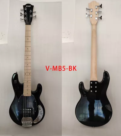 Бас-гитара 5-струнная, черная, VIVA, V-MB5-BK