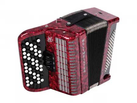 Romance 602 Аккордеон кнопочный 60/72/II/3, красный, Weltmeister, Romance602-II-72/60-RD