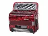 Аккордеон кнопочный 70/96/7/2, красный, с футляром, Aurus, JH5096-RED