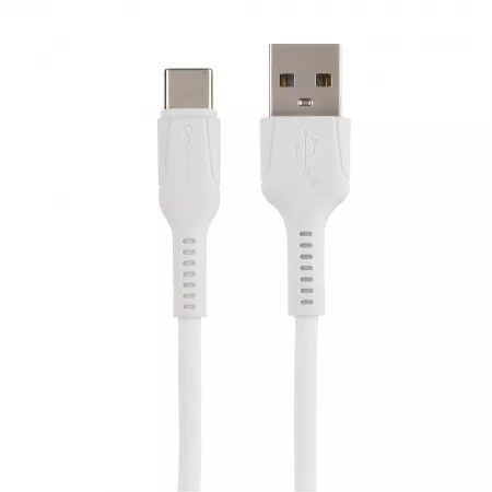 Кабель GP21T USB (m)-Type-C (m) 3.0A 27W силикон белый, GoPower, 00-00028372