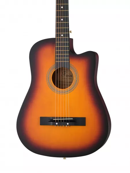 Акустическая гитара, с вырезом, санберст, Foix, FFG-38C-SB-M  рис.2 