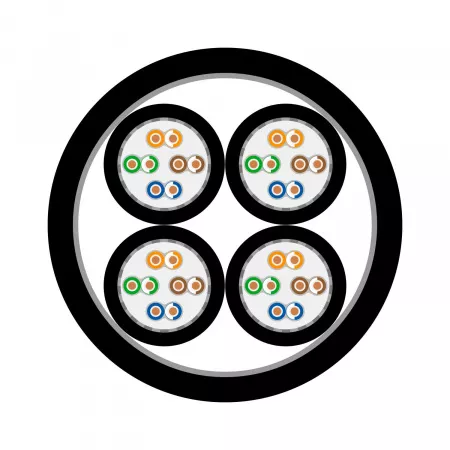SC-Mercator Quad 4 CAT.7 PVC Кабель сетевой витая пара, 100м, Sommer Cable, 580-0311-04