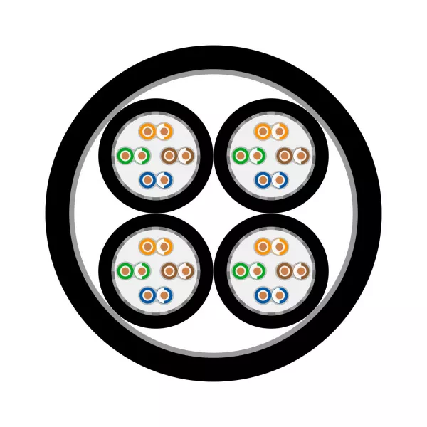 SC-Mercator Quad 4 CAT.7 PVC Кабель сетевой витая пара, 100м, Sommer Cable, 580-0311-04  рис.2 