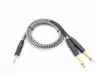 Кабель аудио 3.5-2х6.3мм, 1.25м, в оплетке, ZZcable, G46-3,5-2J-0125-Z