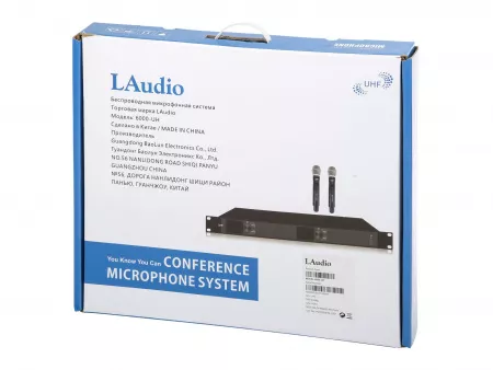 Беспроводная микрофонная система, 2 ручных передатчика, LAudio, 6000-UH