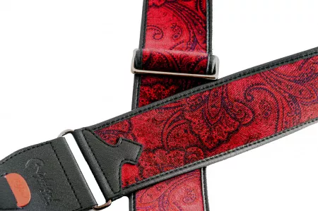 Talisman Paisley Velvet Red Ремень для гитары, синтетика, красный, RightOn Straps, 8419612001138