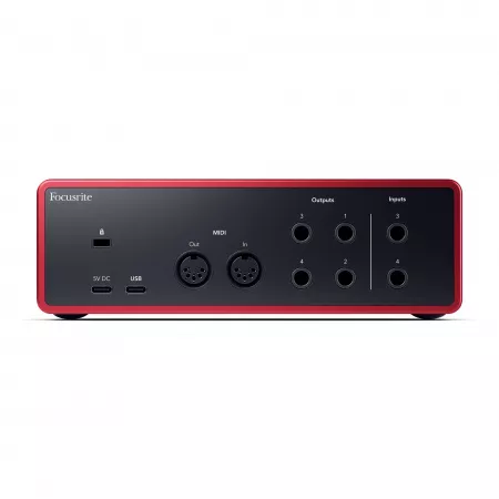 Звуковая карта USB, 24 бит/192 кГц, 4 входа-4 выхода, Focusrite, Scarlett-4i4-4th-gen