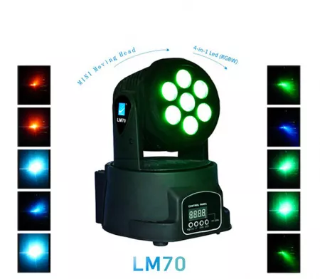 LM70S Моторизированный светодиодный мини-прожектор, 7*8Вт, Big Dipper
