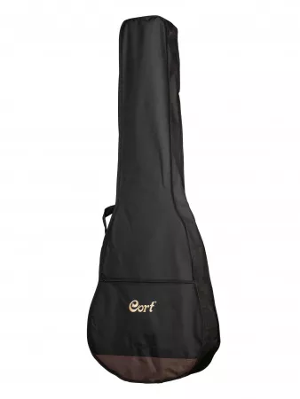 Acoustic Bass Series Электро-акустическая бас-гитара, с вырезом, черная, Cort, AB850F-BK-BAG
