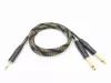 Кабель аудио 3.5-2х6.3мм, 1.25м, в оплетке, ZZcable, G46-3,5-2J-0125-Z