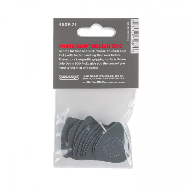 Prime Grip Delrin 500 Медиаторы 12шт, толщина 0,71мм, Dunlop, 450P.71  рис.2 