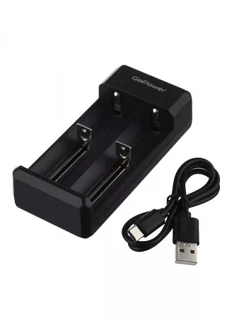 LiCharger Eco 2 Зарядное устройство для аккумуляторов Li-ion 2 слота, GoPower, 00-00031389