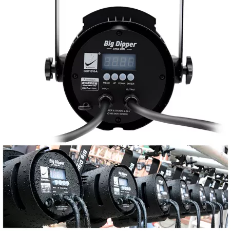 Светодиодный прожектор, водонепроницаемый IP55, RGBW, 18х10Вт, Big Dipper, BDW1810-A