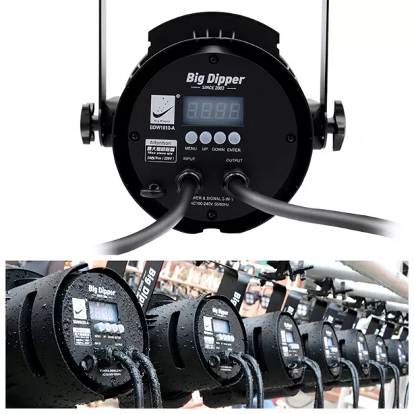 Светодиодный прожектор, водонепроницаемый IP55, RGBW, 18х10Вт, Big Dipper, BDW1810-A  рис.2 