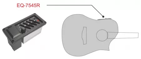 EQ-7545R Звукосниматель с 4-х полосным эквалайзером, Belcat