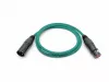Кабель микрофонный (балансный), зеленый, 1м, ZZcable, E1-XLR-M-F-0100-5