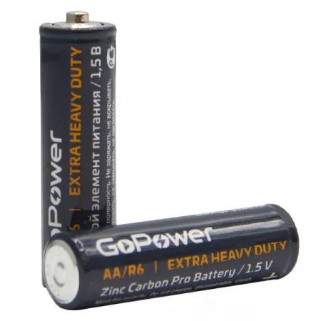 Carbon Zinc PRO Элемент питания AA/R6 солевой 1.5В, 4шт, GoPower, 00-00015592