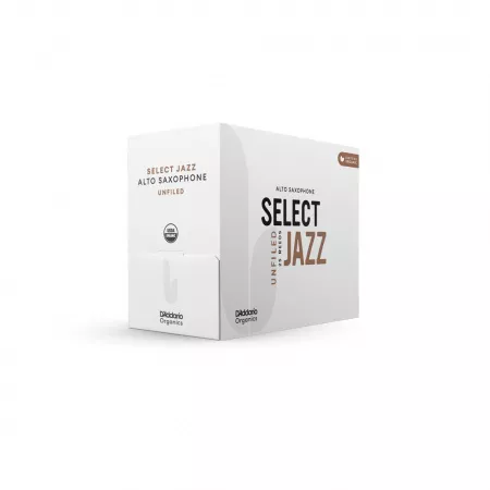 Organic Select Jazz Unfiled Трости для саксофона альт, размер 2H, 25шт, D'Addario, ORRS01ASX2H-B25