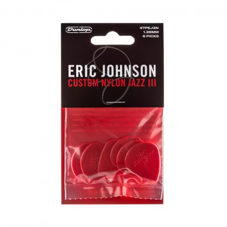 Eric Johnson Nylon Jazz III Медиаторы 6шт, 1,38мм, Dunlop, 47PEJ3N