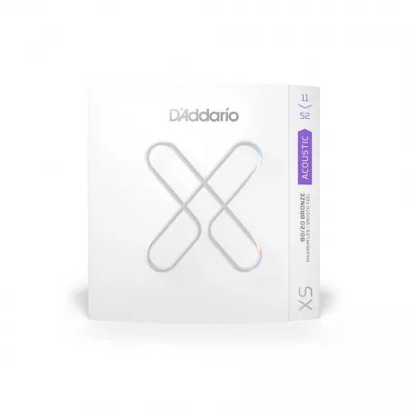 XS Комплект струн для акустической гитары, бронза 80/20, 11-52, D'Addario, XSABR1152