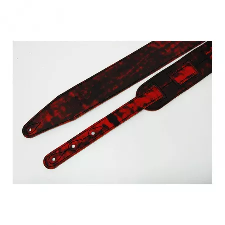 Leather 21 Ремень для гитары, кожаный, огонь, Fidel, FL60022L21L