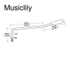 Рычаг тремоло Squier Strat, черный, Musiclily, MX2205BK