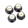 Комплект ручек потенциометров (2+2), Les Paul, черные, Musiclily, MX1566BK-2-MX1568BK-2