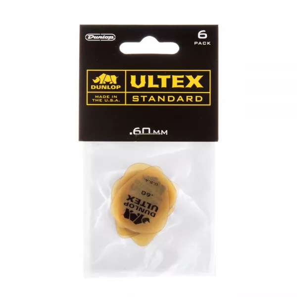 Ultex Standard Медиаторы 6шт, толщина 0,60мм, Dunlop, 421P.60  рис.2 