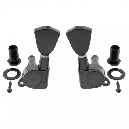 Колки для гитары 3+3, черные, Musiclily, MX1345BK-3MX1346BK-3